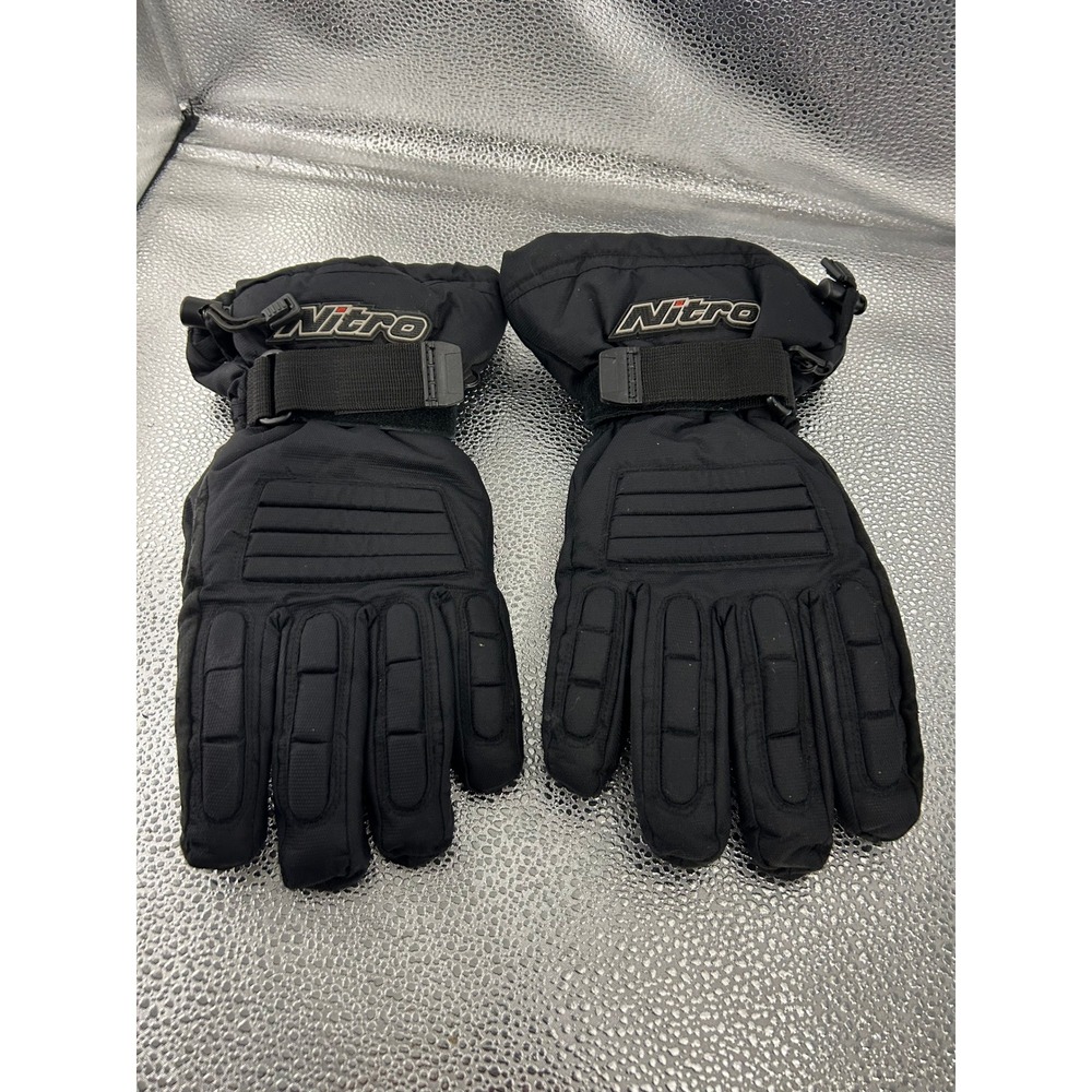 Nitro Snowboarding Gloves Black Padded Insulated Winter Skiing‎ Mens Large